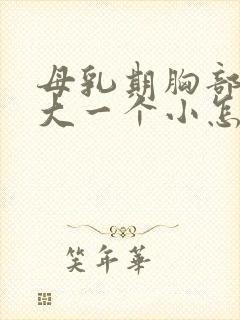 母乳期胸部一个大一个小怎么办