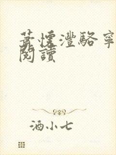 萧怀沣骆宁全文阅读