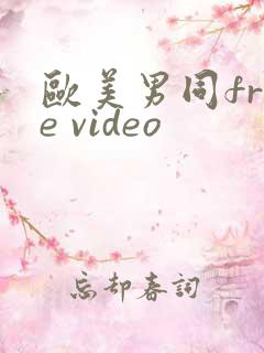 欧美男同free video