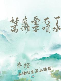 好爽受不了了要高潮要喷水了小说