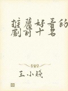 推荐好看的电视剧前十名