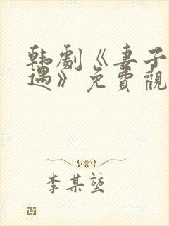 韩剧《妻子的外遇》免费观看