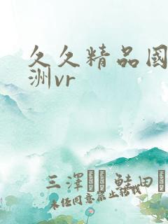 久久精品国产亚洲vr