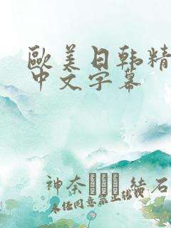 欧美日韩精品一中文字幕