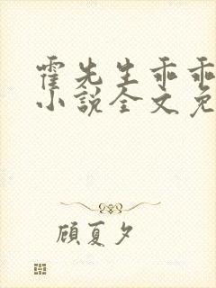 霍先生乖乖宠我小说全文免费阅读