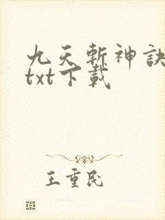 九天斩神诀完本txt下载