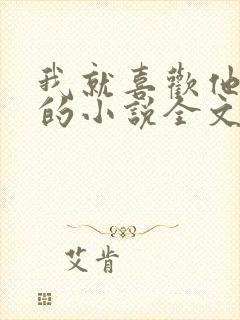 我就喜欢他那样的小说全文免费阅读