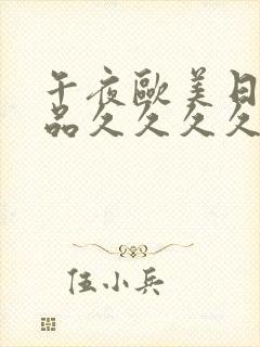 午夜欧美日韩精品久久久久