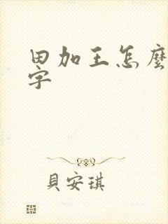 田加王怎么取名字