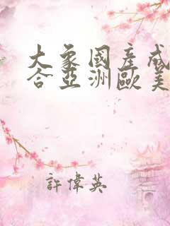 大象国产成人综合亚洲欧美在线