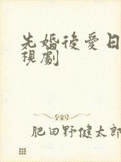 先婚后爱日剧电视剧