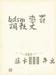 bdsm 惩罚调教文