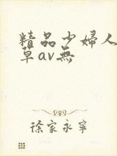 精品少妇人妻嫩草av无