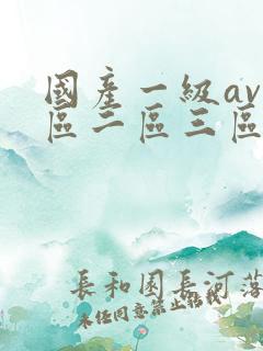国产一级av一区二区三区