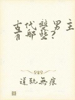 古代双男主小说有哪些?