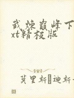 武炼巅峰下载txt精校版