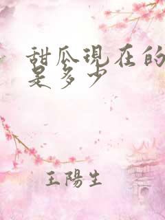 甜瓜现在的价格是多少