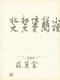 北部传说小说全文免费阅读无弹窗
