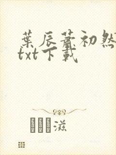 叶辰萧初然最新txt下载