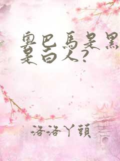 奥巴马是黑人还是白人?