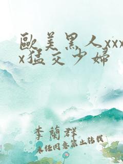 欧美黑人xxxx猛交少妇