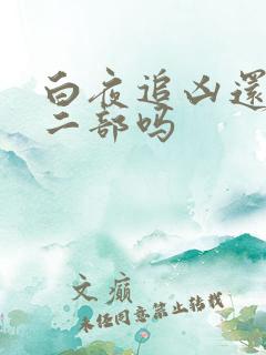 白夜追凶还有第二部吗