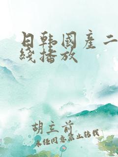 日韩国产二区在线播放