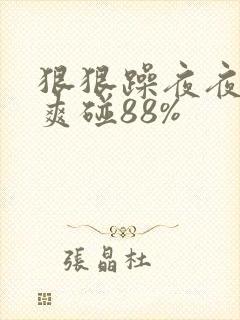 狠狠躁夜夜躁人爽碰88%