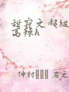 甜宠文超级宠溺高辣h