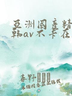 亚洲国产精品日韩av不卡在线