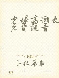 少妇高潮太爽了免费观看