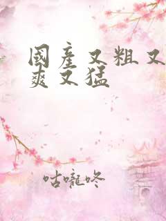 国产又粗又黄又爽又猛