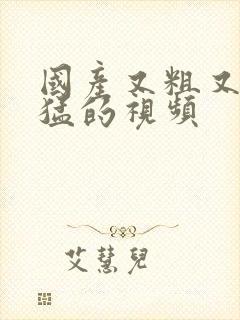 国产又粗又爽又猛的视频