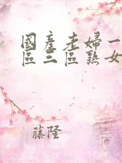 国产老妇一区二区三区熟女