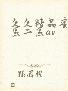 久久精品蜜桃一区二区av