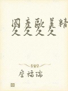 国产欧美精品久久久久久