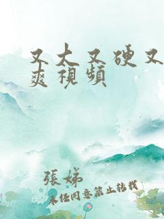 又大又硬又粗又爽视频