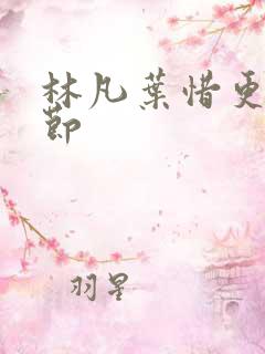 林凡叶惜更新章节