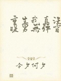 重生我真没想当暖男无弹窗