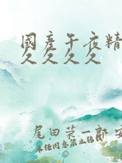 国产午夜精品久久久久久