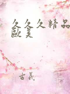 久久久精品国产欧美