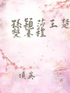 孙颖莎王楚钦混双赛程