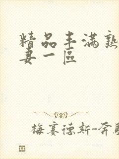 精品丰满熟妇人妻一区