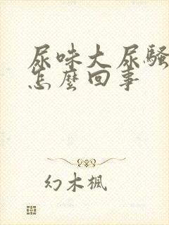 尿味大尿骚重是怎么回事