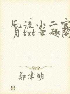 风流小二官场风月txt笔趣阁