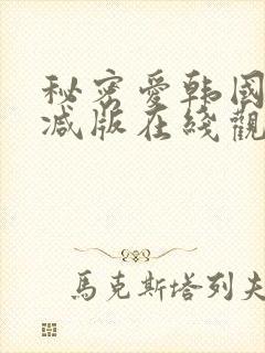 秘密爱韩国无删减版在线观看