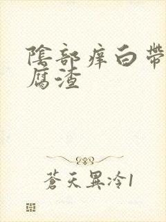 阴部痒白带呈豆腐渣