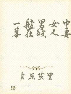 一般男女中文字幕在线人妻av