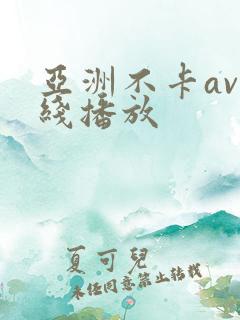 亚洲不卡av在线播放