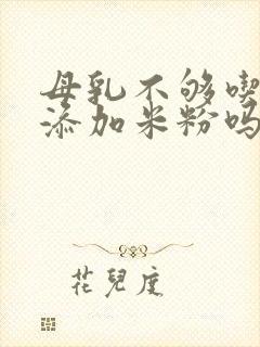 母乳不够吃可以添加米粉吗